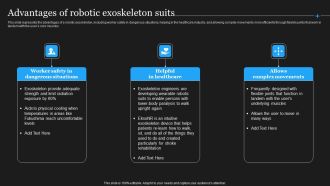 Integrating Robotic Exoskeleton Advantages Of Robotic Exoskeleton Suits Portrait PDF