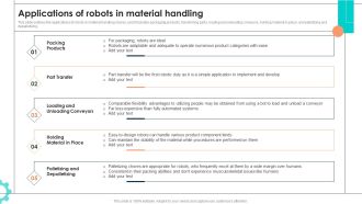 Intelligent Manufacturing Applications Of Robots In Material Handling Introduction PDF