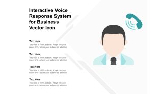 Interactive Voice Response System For Business Vector Icon Ppt PowerPoint Presentation Slides