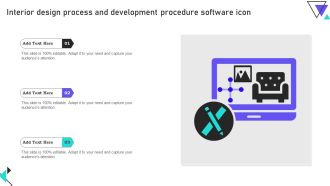Interior Design Process And Development Procedure Software Icon Portrait PDF