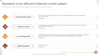 Internal Control Management Goals And Techniques Elements Of An Efficient Internal Control System Slides PDF