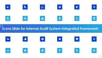 Internal Control System Integrated Framework Icons Slide For Internal Audit System Integrated Framework Elements PDF