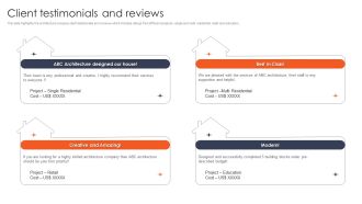 International Design And Architecture Firm Client Testimonials And Reviews Pictures PDF