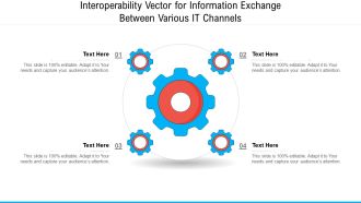 Interoperability Vector For Information Exchange Between Various IT Channels Ppt PowerPoint Presentation Gallery Graphics PDF