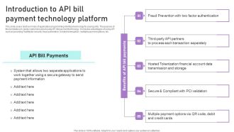 Introduction To API Bill Payment Technology Platform Ppt Layouts Design Ideas PDF