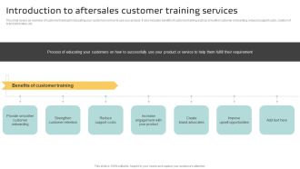 Introduction To Aftersales Customer Training Services Elements PDF
