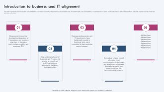 Introduction To Business And IT Alignment Ppt PowerPoint Presentation File Slides PDF