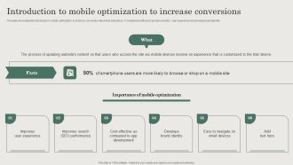 Introduction To Mobile Optimization To Increase Conversions Structure PDF