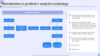 Introduction To Predictive Analytics Technology Forward Looking Analysis IT Structure PDF