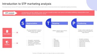Introduction To STP Marketing Analysis Ppt PowerPoint Presentation File Files PDF