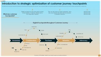 Introduction To Strategic Optimization Of Customer Journey Touchpoints Guidelines PDF
