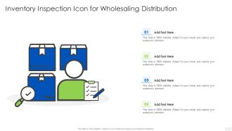 Inventory Inspection Icon For Wholesaling Distribution Introduction PDF