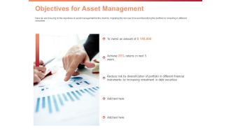 Investment Portfolio Asset Management Objectives For Asset Management Ppt Inspiration Background Images PDF