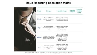 Issue Reporting Escalation Matrix Ppt PowerPoint Presentation Model Introduction