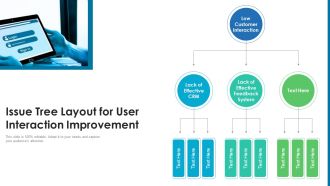 Issue Tree Layout For User Interaction Improvement Ppt Infographics Smartart PDF
