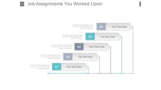 Job Assignments You Worked Upon Powerpoint Slide Background Designs
