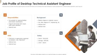 Job Profile Of Desktop Technical Assistant Engineer Slides PDF