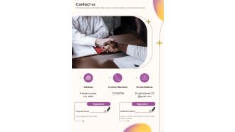 Job Vacancy Proposal Contact Us One Pager Sample Example Document