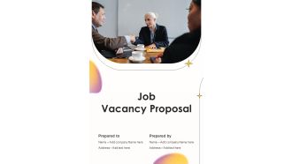 Job Vacancy Proposal Example Document Report Doc Pdf Ppt