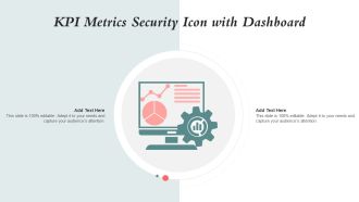 KPI Metrics Security Icon With Dashboard Template PDF