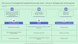 Key Account Management Assessment Process Step 6 Set Up A Strategic Plan And Proposal Graphics PDF