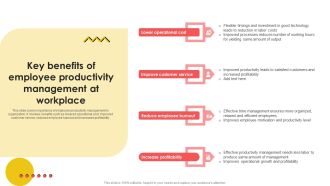 Key Benefits Of Employee Productivity Management At Workplace Designs PDF