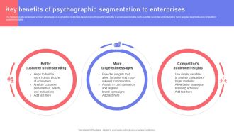 Key Benefits Of Psychographic Segmentation To Enterprises Ppt PowerPoint Presentation File Slides PDF