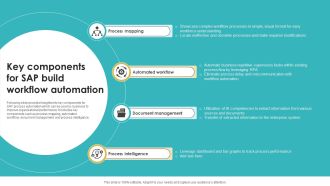 Key Components For SAP Build Workflow Automation Elements PDF