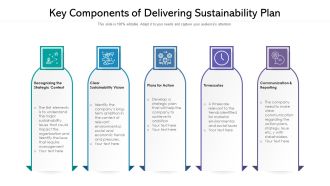 Key Components Of Delivering Sustainability Plan Ppt Summary Objects PDF