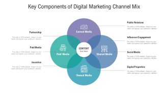 Key Components Of Digital Marketing Channel Mix Ppt Icon Infographics PDF