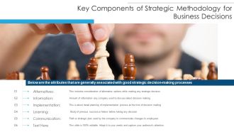 Key Components Of Strategic Methodology For Business Decisions Ppt PowerPoint Presentation Gallery Example Topics PDF