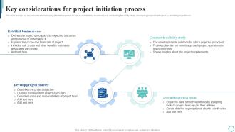 Key Considerations For Project Initiation Process Strategies To Enhance Project Lifecycle Diagrams PDF