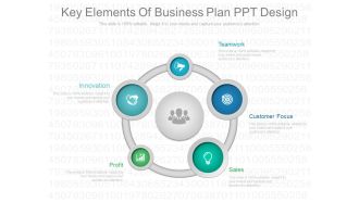 Key Elements Of Business Plan Ppt Design