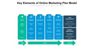 Key Elements Of Online Marketing Plan Model Ppt PowerPoint Presentation File Infographics PDF