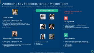 Key Elements Of Project Management IT Addressing Key People Involved In Project Team Portrait PDF