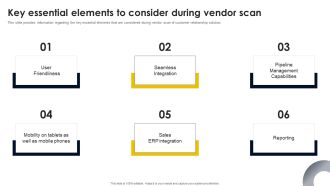 Key Essential Elements To Consider During Vendor Scan Formats PDF