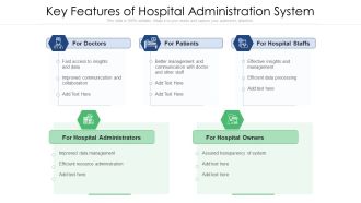 key features of hospital administration system ideas pdf