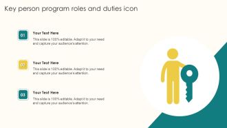 Key Person Program Roles And Duties Icon Brochure PDF