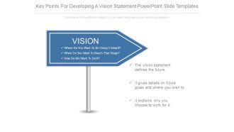 Key Points For Developing A Vision Statement Powerpoint Slide Templates