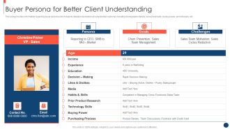 Key Practices To Create Sales Playbook Buyer Persona For Better Client Understanding Inspiration PDF