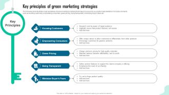 Key Principles Of Green Marketing Strategies Formats PDF