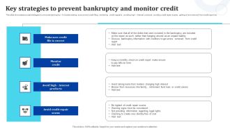 Key Strategies To Prevent Bankruptcy And Monitor Credit Formats PDF