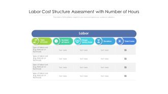 Labor Cost Structure Assessment With Number Of Hours Ppt PowerPoint Presentation File Brochure PDF