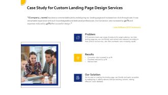 Landing Page Design Optimization Case Study For Custom Landing Page Design Services Guidelines PDF