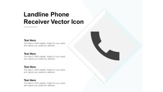 Landline Phone Receiver Vector Icon Ppt Powerpoint Presentation File Example Topics