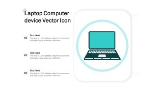 Laptop Computer Device Vector Icon Ppt PowerPoint Presentation Files PDF