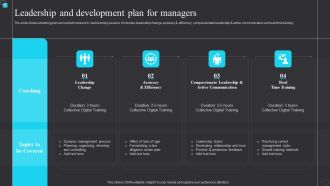 Leadership And Development Plan For Managers Designs PDF
