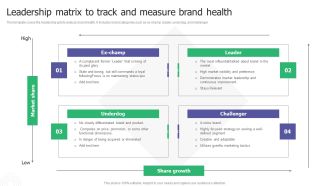 Leadership Matrix To Track And Measure Brand Health Ppt Slides Graphics Example PDF