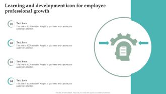 Learning And Development Icon For Employee Professional Growth Microsoft PDF