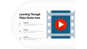 Learning Through Video Vector Icon Ppt PowerPoint Presentation Model Aids PDF